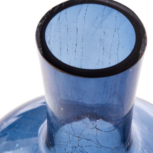 Alternative view of Gecraqueleerde glazen bolvaas L Blauw van Pols Potten