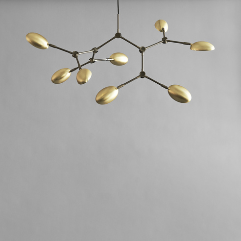 101 Copenhagen Drop Chandelier Brass - Showmodel - Afbeelding 7