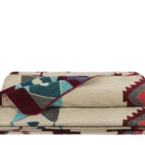 Native Plaid Wine Red van Alpaca Loca - Afbeelding 3