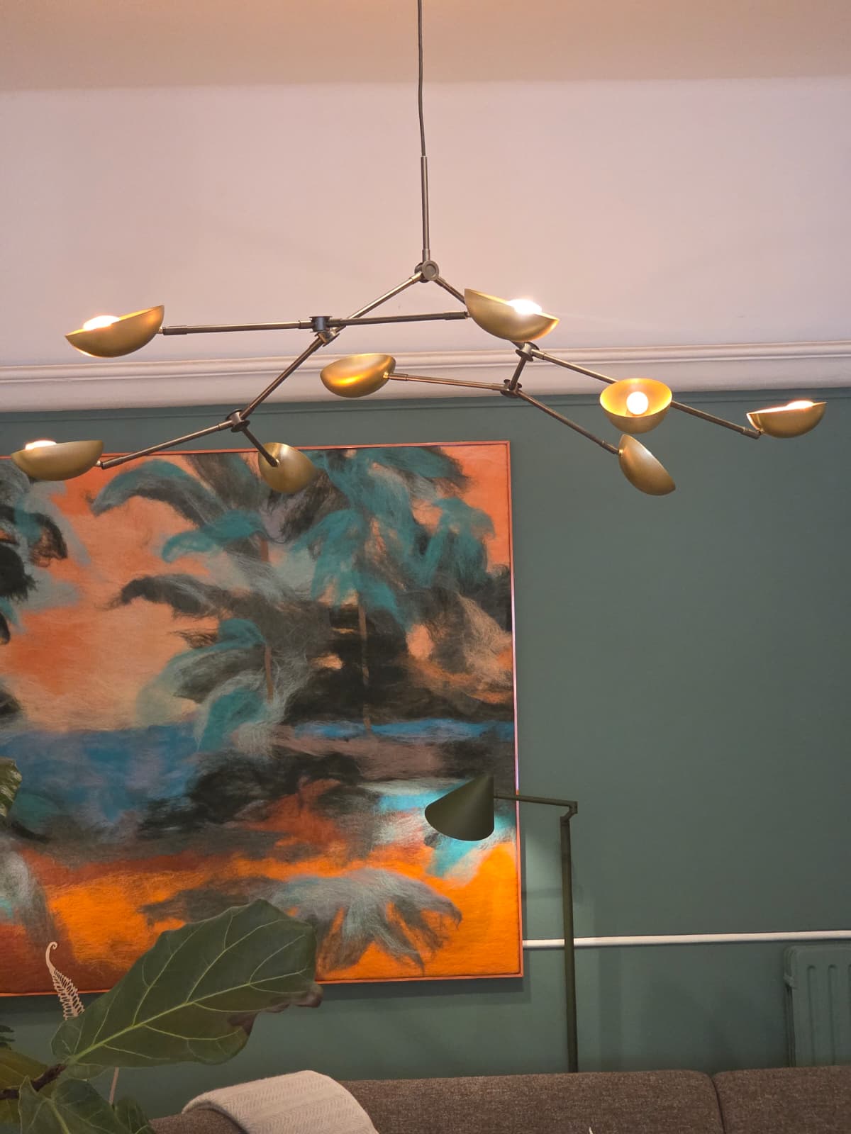 101 Copenhagen Drop Chandelier Brass - Showmodel - Afbeelding 4