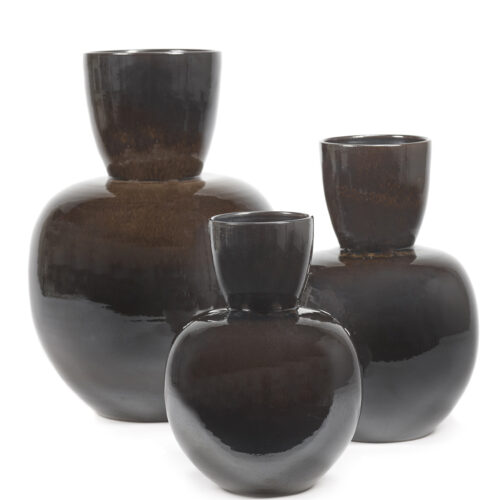 Serax Vaas bruin zwart Pure medium - Afbeelding 3