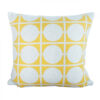 don knit pillow yellow banner