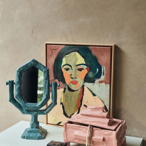 Alternative view of HKliving Teun Zwets Dressing Table Mirror Petrol