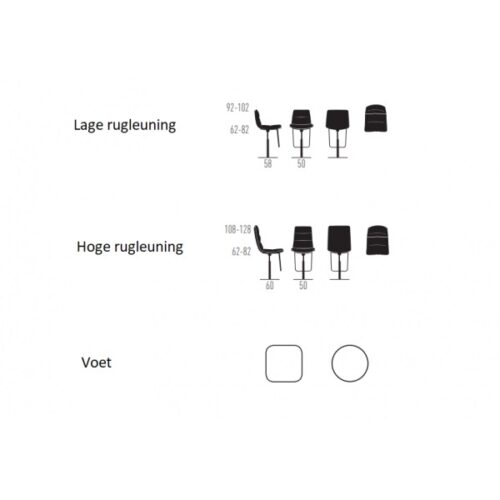 Barkruk Arva met lage rug van KFF - Afbeelding 4