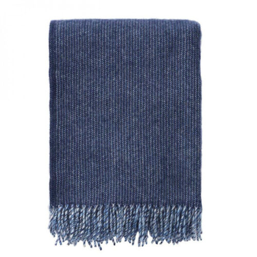 Shimmer Plaid Lamswol Klippan Blauw