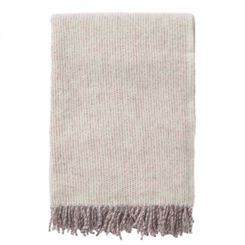 Shimmer Plaid Lamswol Klippan Wit