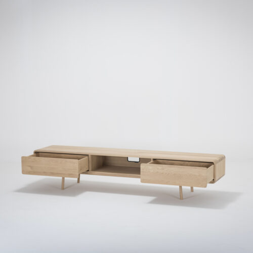 Gazzda Fawn Lowboard tv kast 2 lades eiken - Afbeelding 7