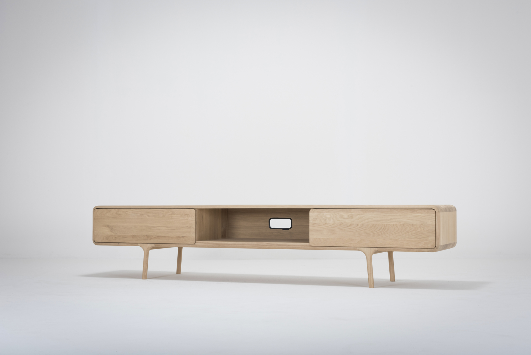 Gazzda Fawn Lowboard tv kast 2 lades eiken - Afbeelding 4