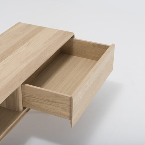 Gazzda Fawn Lowboard tv kast 2 lades eiken - Afbeelding 5