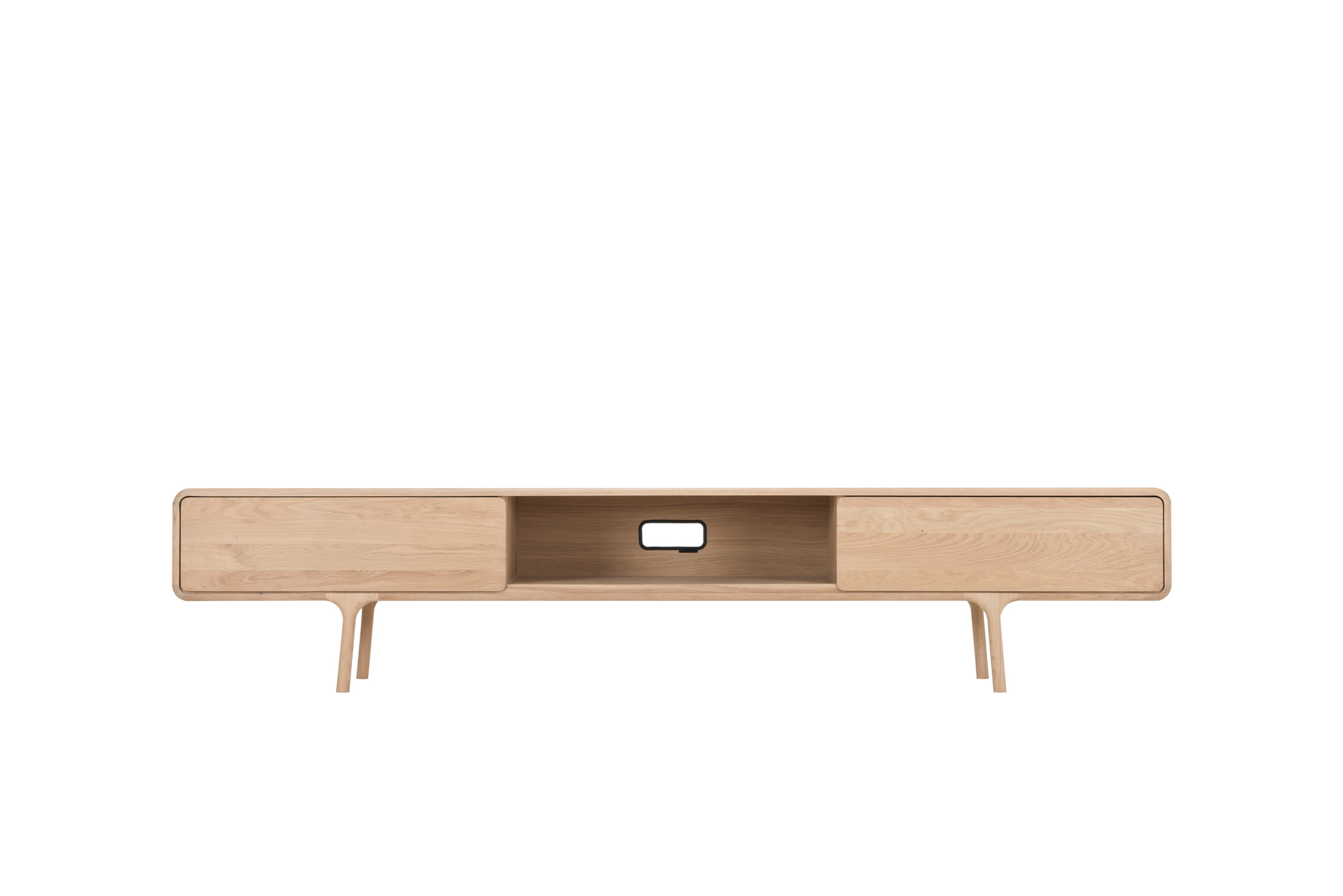 Gazzda Fawn Lowboard tv kast 2 lades eiken - Afbeelding 3